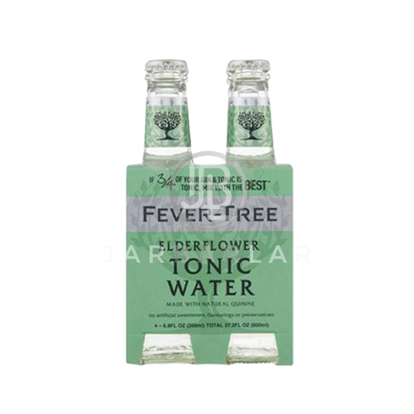 Fever Tree Elderflower Tonic Water 4x200ml | Online wine & alcohol delivery Jarbarlar