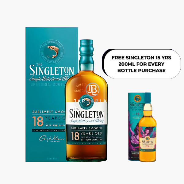 Singleton Of Dufftown 18 Year 700ml (Agent Stock) (Free Singleton of Glen Ord 15 Year Old Special Release 2022 200ml)